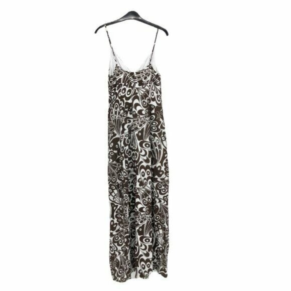 Maria Bianca Nero Cotton/Silk Maxi Dress Sz P (see item descr) $398 New - Picture 3 of 3